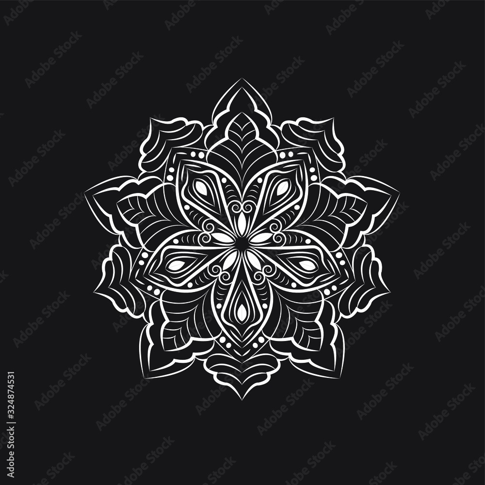 Ethnic ornamental mandala design abstract background