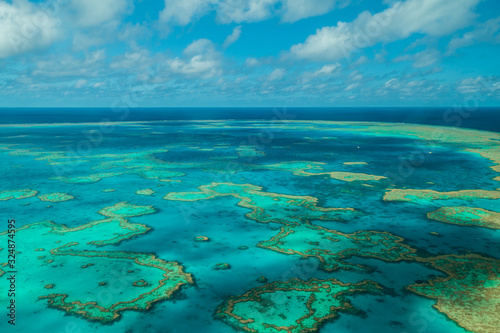 Aerial View Great Barrier Reef Australia