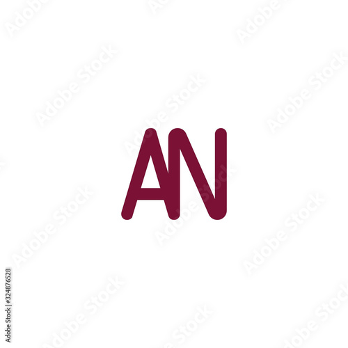 Initial letter an or na logo vector design template