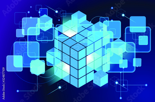 Innovation background. Abstract technology background. Hi-tech communication concept. Modern vector illustration of web page.  Design concept.