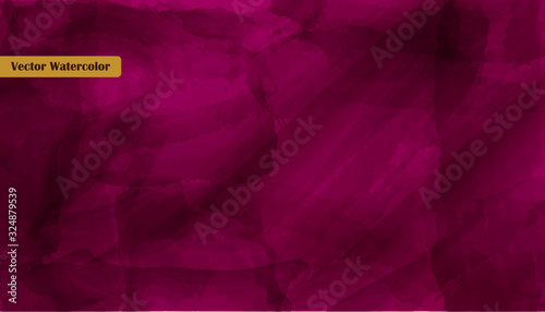 Abstract burgundy watercolor background. Juicy burgundy watercolor canvas, hand-painted with large strokes with a wide brush. Glazing technique