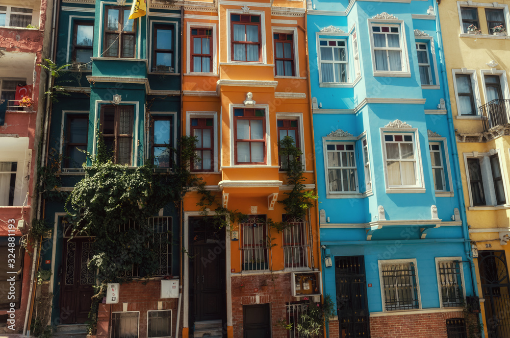 Fototapeta premium Turkey colorful houses street