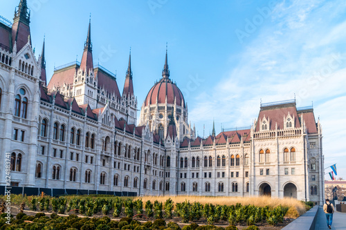 Hungarian Parliament building in the capital Budapest
