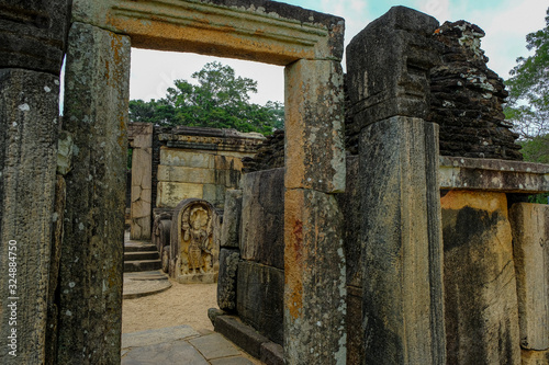 Hatadage Monument, built by Nissanka Malla in Polonnaruwa, Sri Lanka. photo