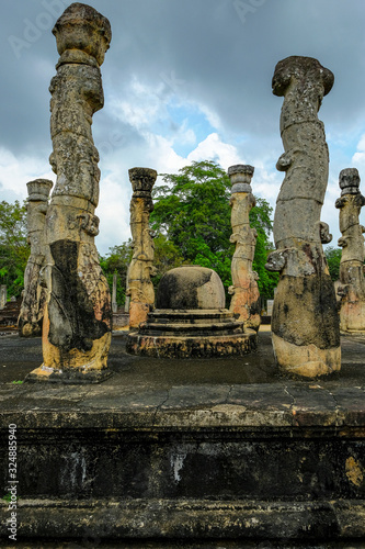 Latha-Mandapaya in Polonnaruwa, Sri Lanka. photo