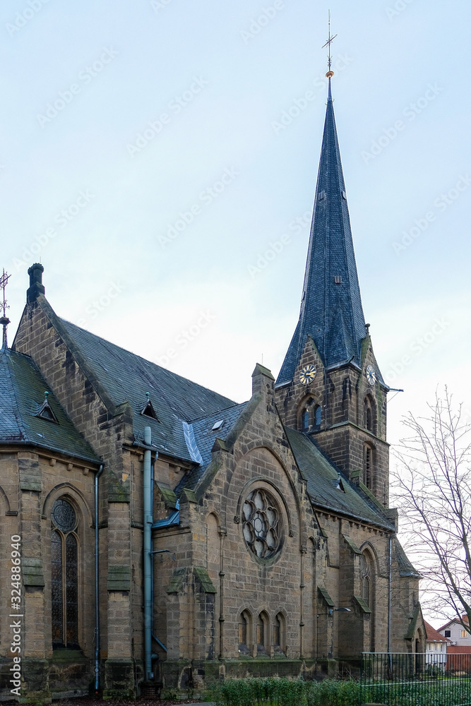 Obraz premium Redeemer Church from 1895 in Othfresen, Germany