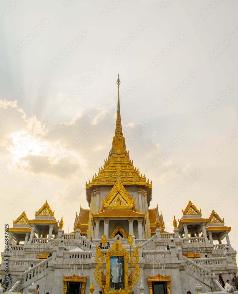 Fototapeta premium Golden Budha Temple, Samphanthawong, Bangkok, Thailand