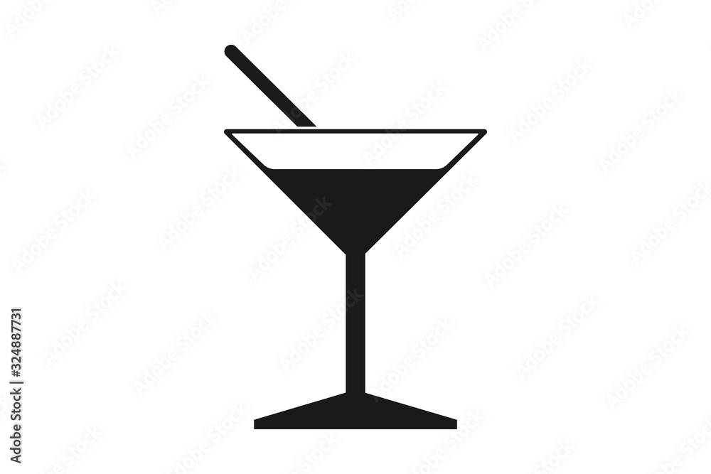 cocktail Icon, wine glass icon Vector illstration cocktail Icon, wine glass icon Vector illstration