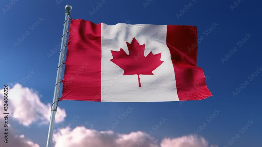 Flag Canada 4k loop