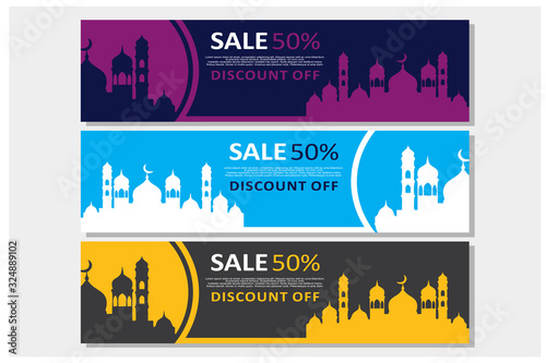 Mega sale banner template design,modern background .Vector illustration