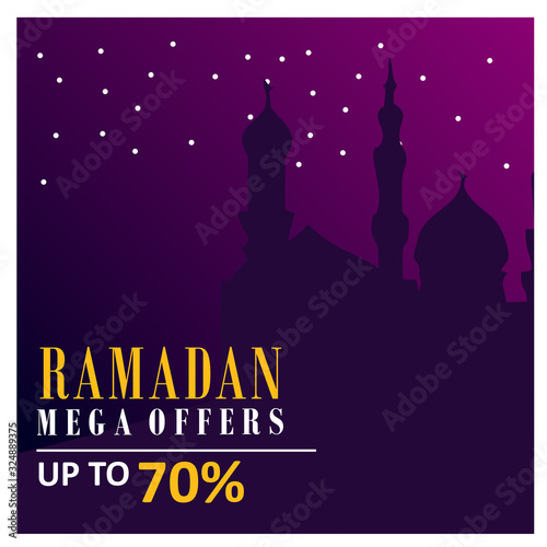 Mega sale banner template design,modern background .Vector illustration