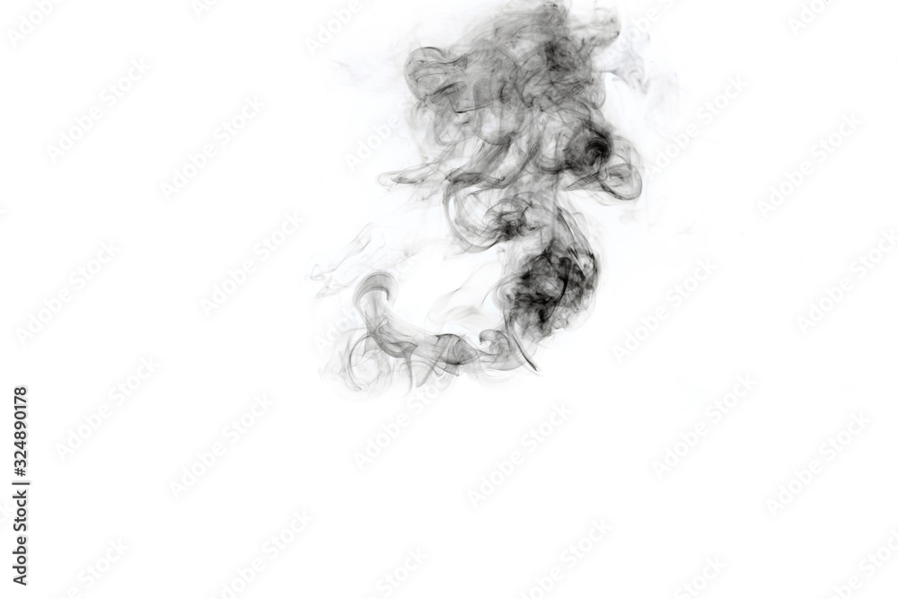 Abstract black smoke isolated on white background Abstract black smoke isolated on white background