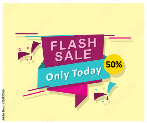 Mega sale banner template design,modern background .Vector illustration