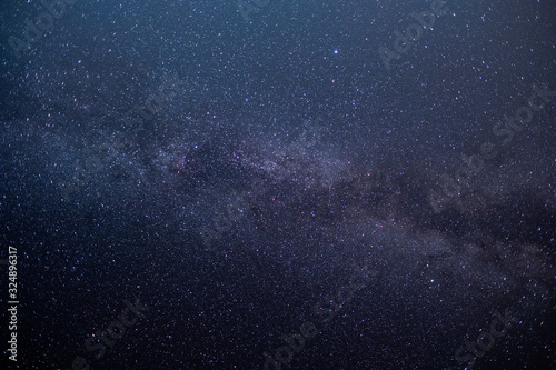 Fototapeta Naklejka Na Ścianę i Meble -  The stars and the milky way in the night sky are very beautiful.