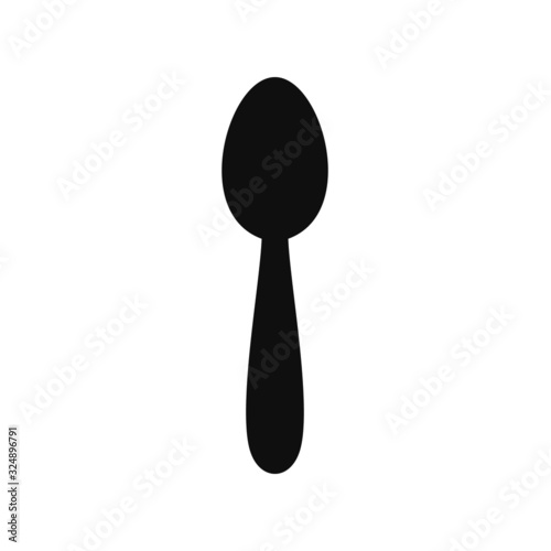Fork knife spoon graphic symbols. Vector cutlery icons, isolated utensil image or tableware black silhouettes