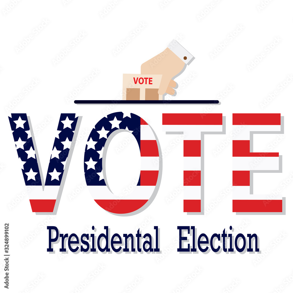 Obraz premium Election day banner