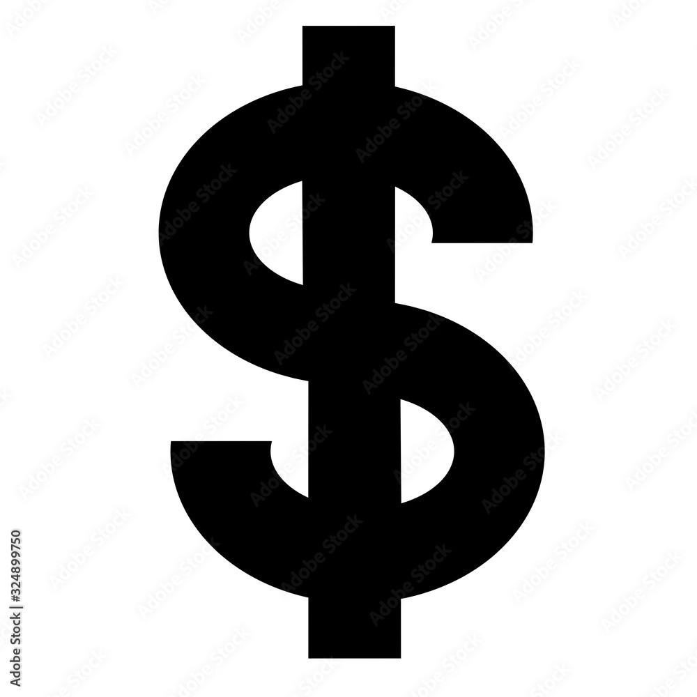 Dollar icon, money. Raster illustration Dollar icon, money. Raster illustration