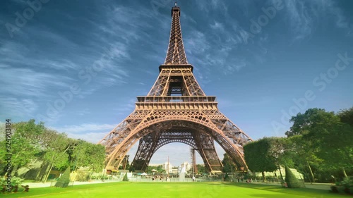 hyper lapse, Eiffel tower, Paris. France photo