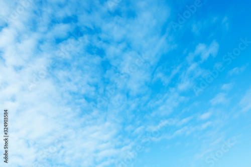 Beautiful blue sky with clouds on sunny day