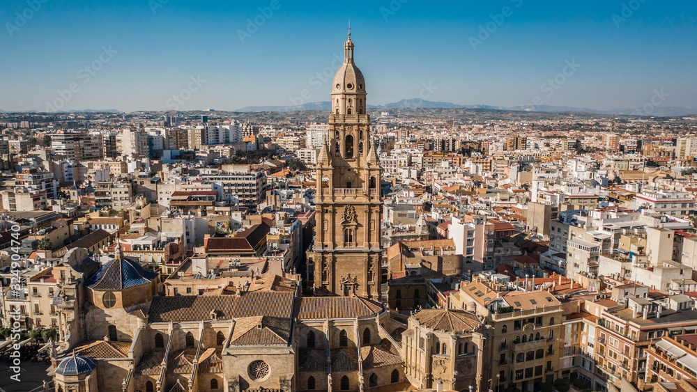 Aerial view of Murcia Cathedral