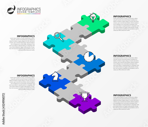 Infographic design template. Creative concept with 5 steps