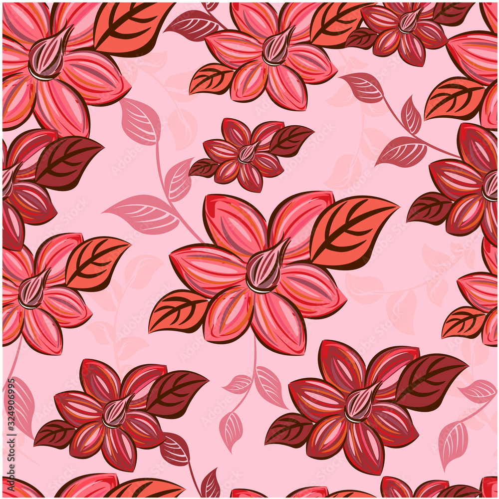 Vector abstract background flowers seamless pattern Vector abstract background flowers seamless pattern