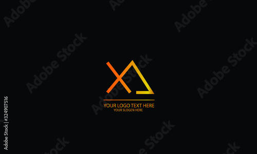 XA AX X abstract vector logo monogram template photo