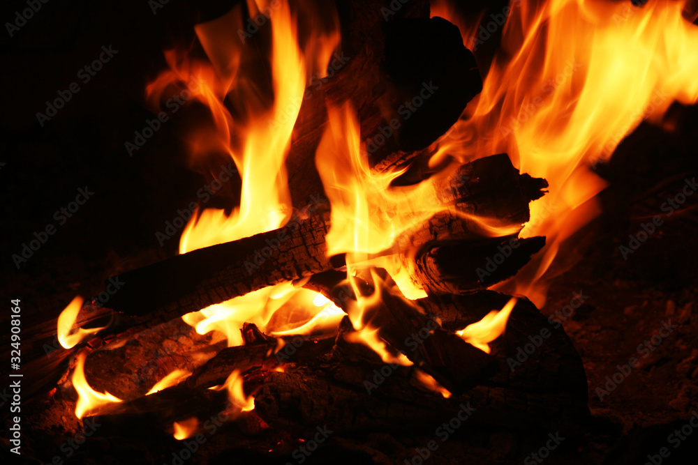fire in fireplace fire in fireplace
