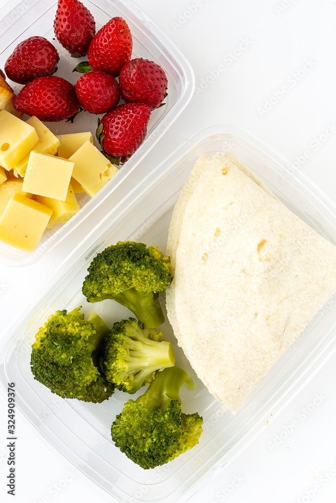Food in Plastic containers ready to eat Food in Plastic containers ready to eat