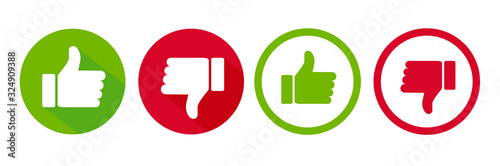 Thumb up flat icon. Vector illustration