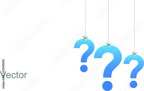 question mark vector hanging concept