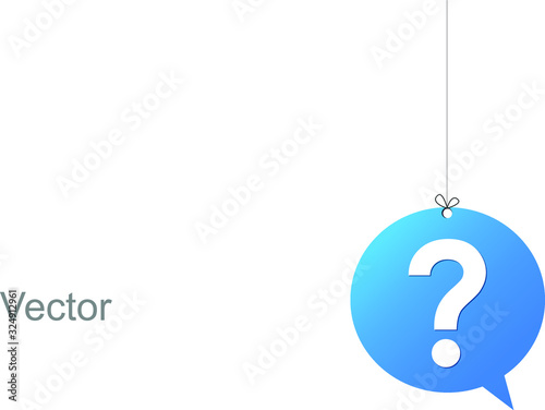 question mark vector hanging concept