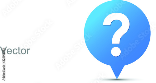 Quiz question mark vector concept