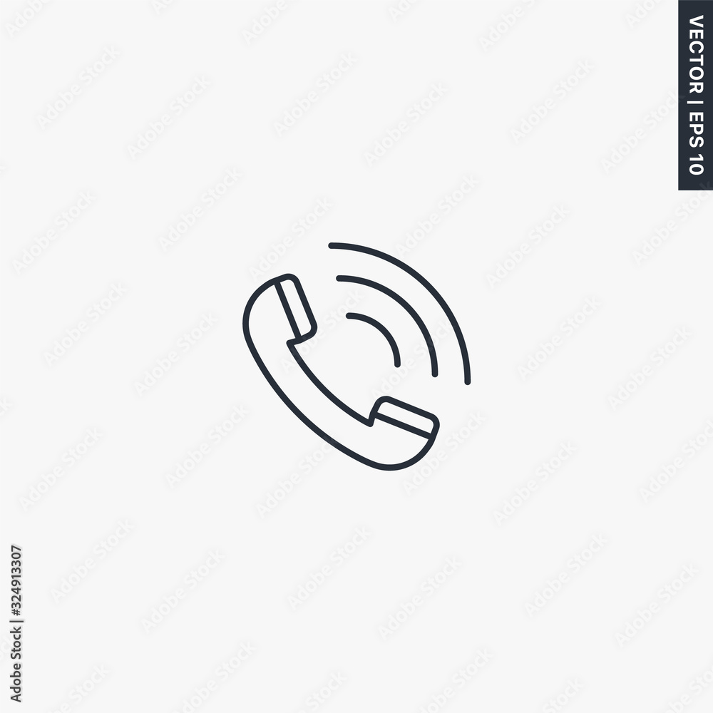 Phone call, linear style sign for mobile concept and web design Phone call, linear style sign for mobile concept and web design