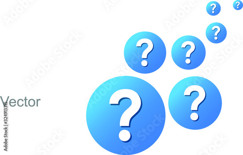 Quiz question mark vector concept