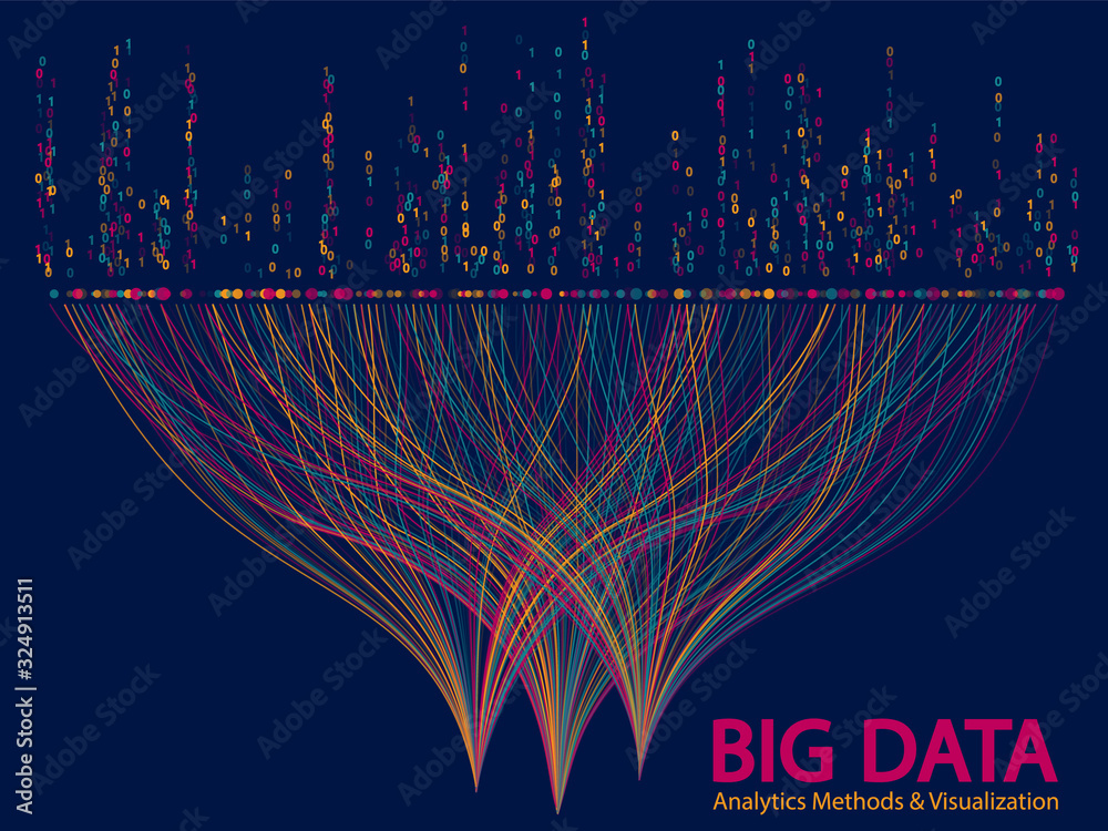 Big data visualization concept vector. Stock Vector | Adobe Stock