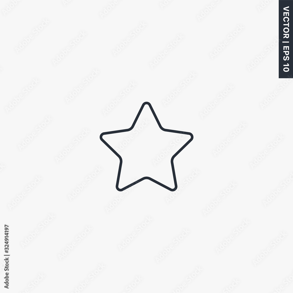 Star, linear style sign for mobile concept and web design Star, linear style sign for mobile concept and web design