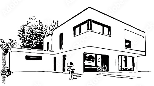 sketch of a house