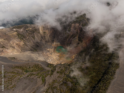 Beautiful aerial view of the Irazu Volcano in Costa Rica  © Gian