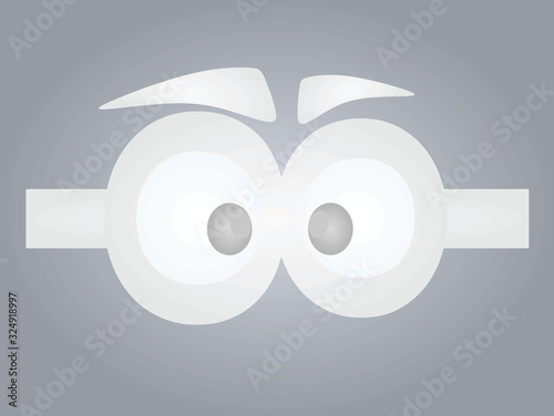 Funny white eye mask. vector illustration