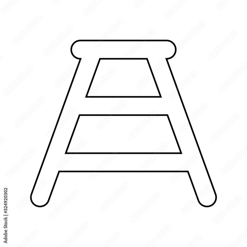 Outline Bench icon, Ladder, Construction element