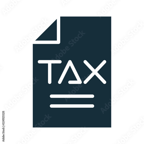 tax obligation document silhouette style