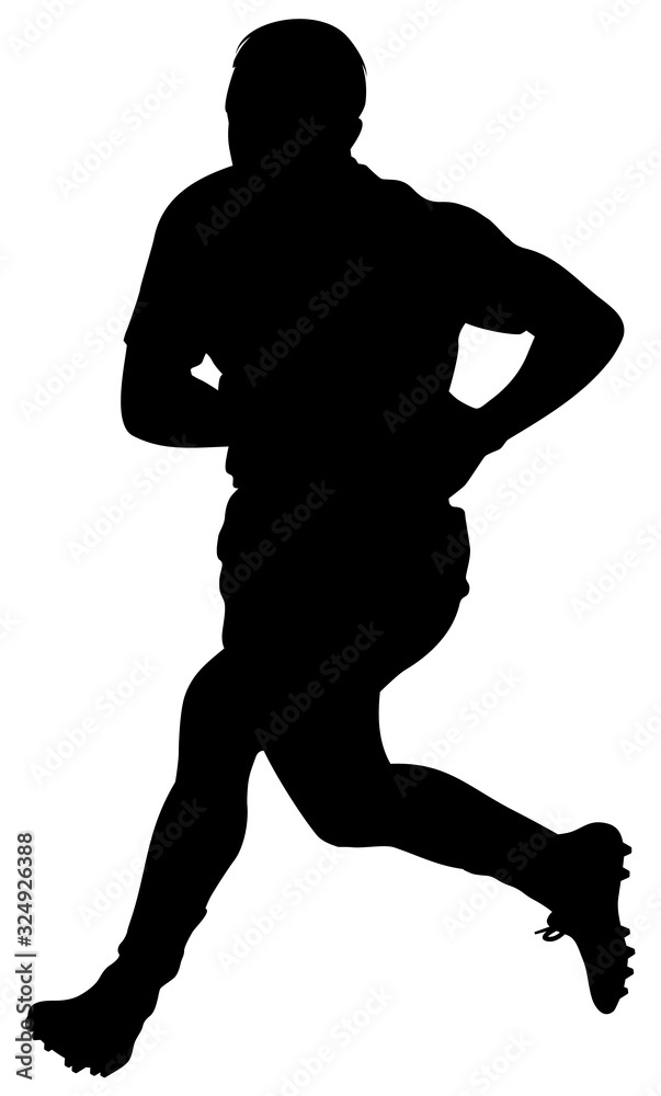 silhouette  Rugby player vector