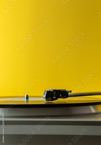 vinyl turntable with lp record