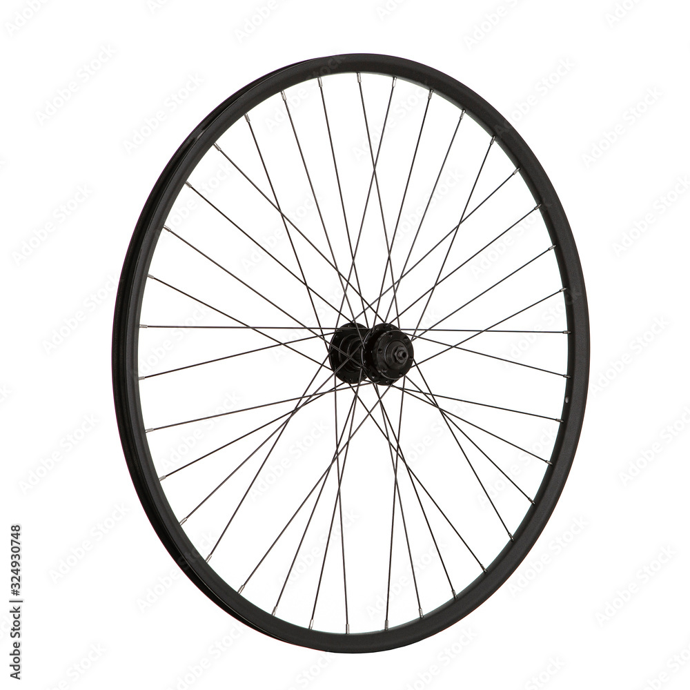 Bicycle wheel on white background Bicycle wheel on white background
