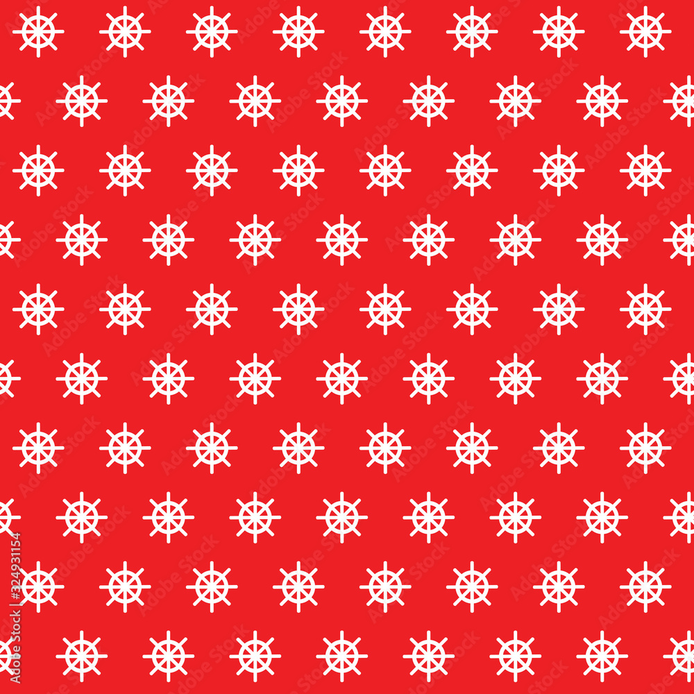 seamless nautical ship wheel vector background pattern on red seamless nautical ship wheel vector background pattern on red
