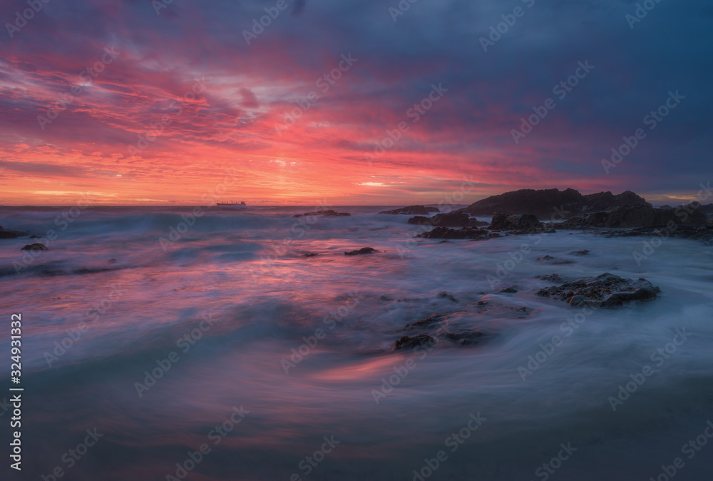Fototapeta premium A stormy sunset at Cape Town