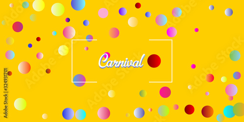 Carnival Confetti Explosion Vector Background. Colorful Circles, Bubbles, Bokeh Decoration. Falling 