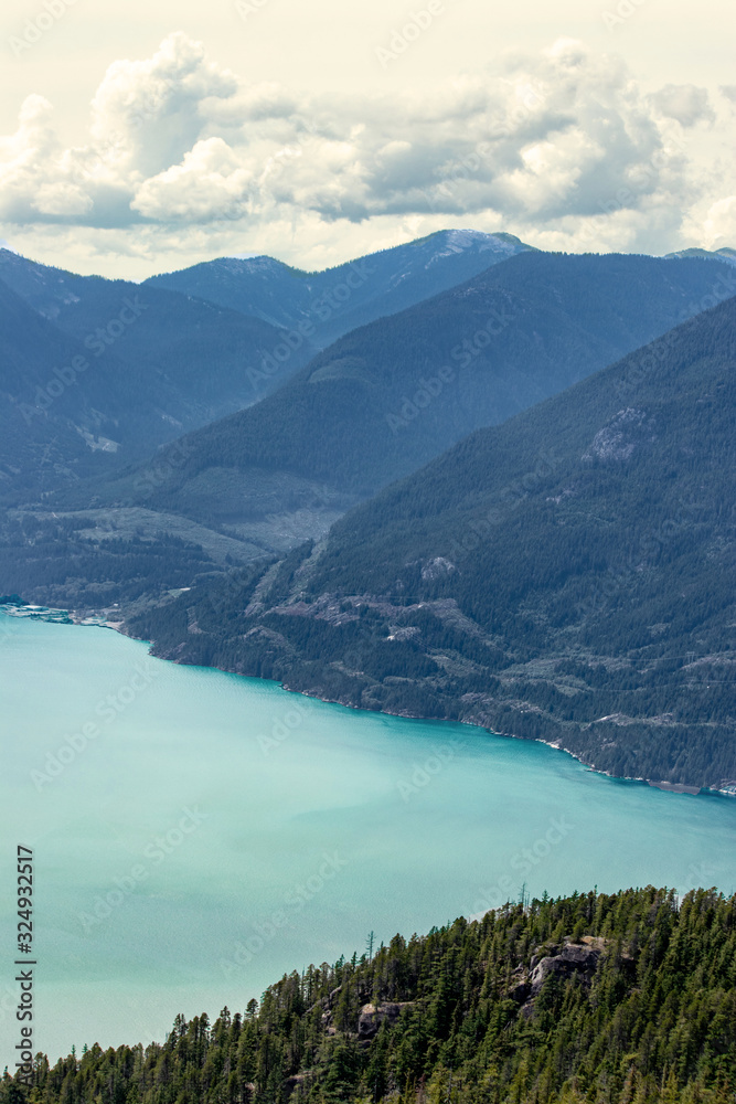 The other side of Squamish seen from the mountain top - Squamish, BC, Canada
