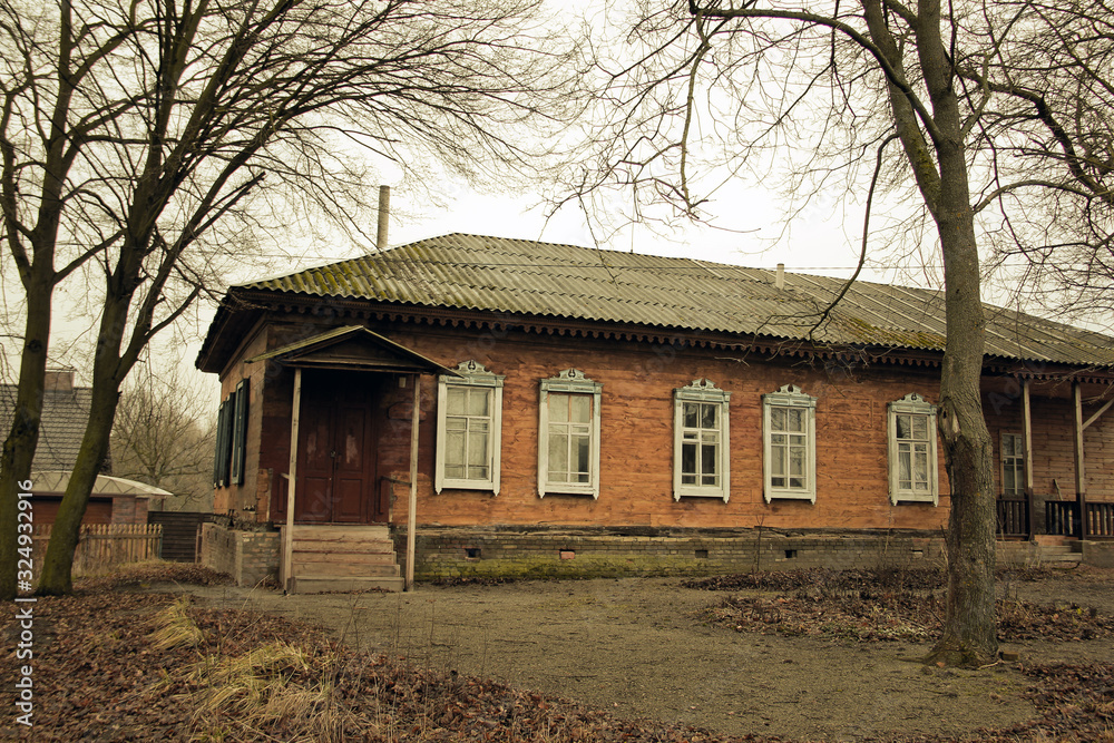 Old wooden house in the village. Retro Old wooden house in the village. Retro